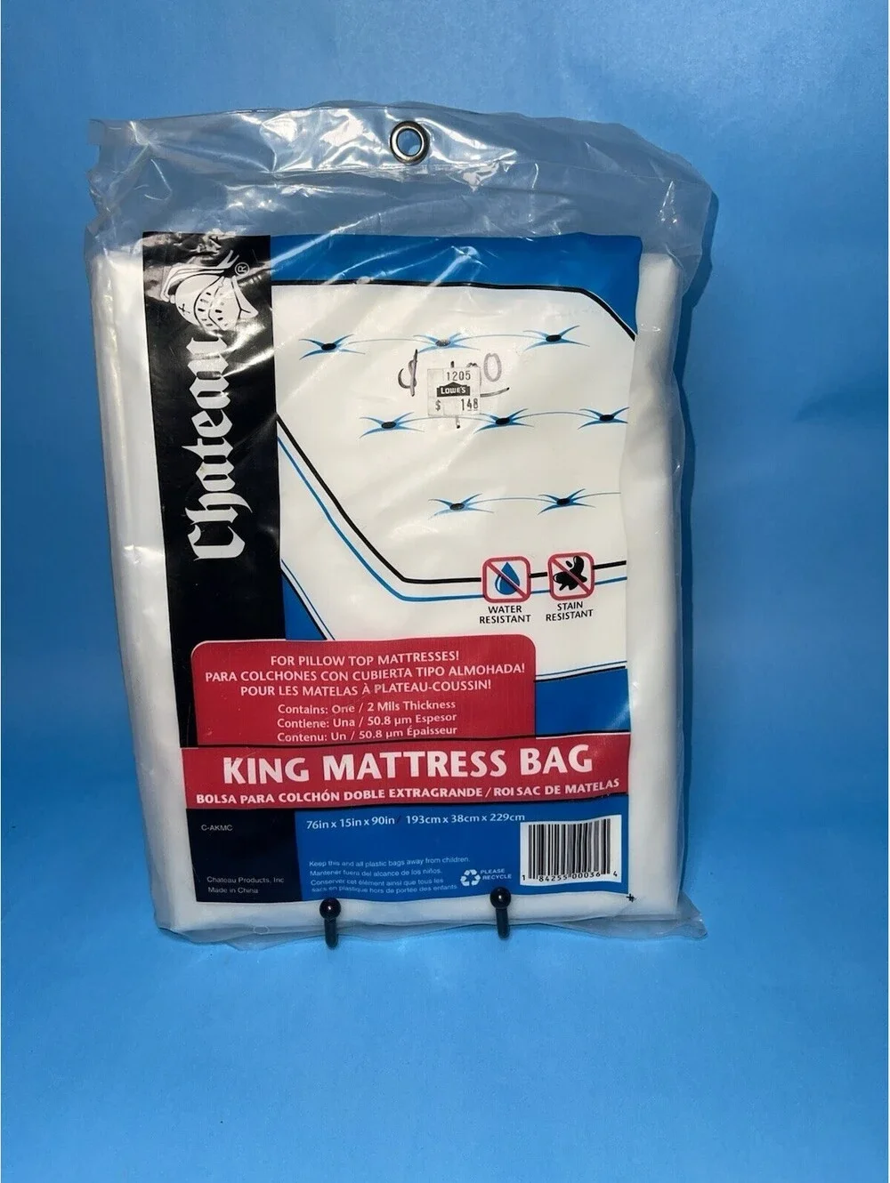 Chateau King Mattress Bag Waterproof Moving Storage Cover 76x90
